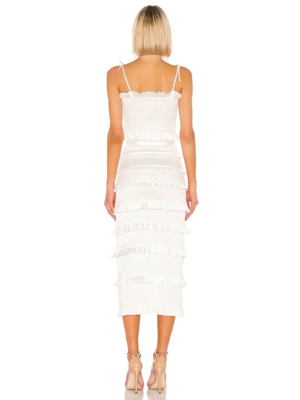 V. Chapman Lily Dress in White - Picture 4 of 7